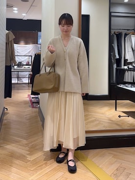 「おでかけ」｜「アイテム（バレエシューズ）」を使った、ひぃ(588)さん（レディース・162cm）の秋コーディネート