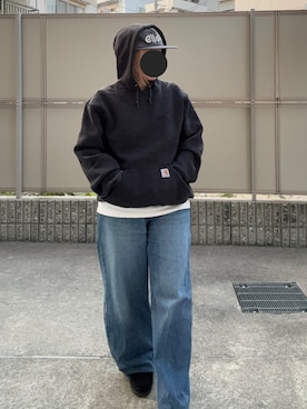 「アイテム（モカシン/デッキシューズ）」を使った、rinkaさん（レディース・150cm）の秋コーディネート