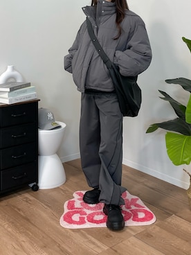 「アイテム（ダウンジャケット/コート）」を使った、ゆいころさん（レディース・158cm）の秋コーディネート