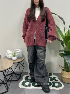 「アイテム（ボストンバッグ）」を使った、ゆいころさん（レディース・158cm）の秋コーディネート