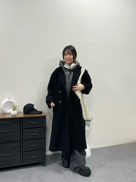 「アイテム（チェスターコート）」を使った、ゆいころさん（レディース・158cm）の秋コーディネート