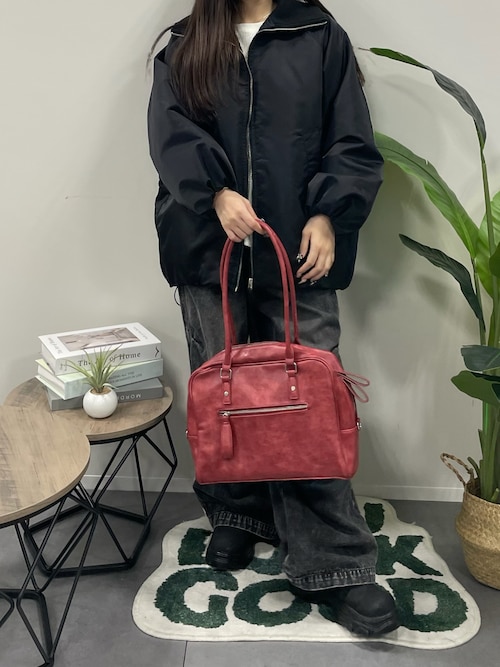 セール】2WAY マルチポケットアクセントチャーム ボストンバッグ