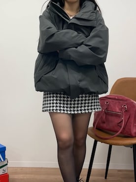 「アイテム（マウンテンパーカー）」を使った、ゆいころさん（レディース・158cm）の冬コーディネート