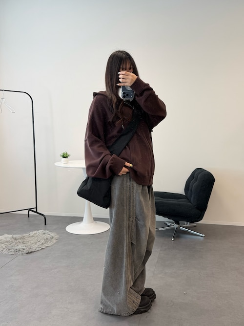 セール】【Alfred Alex】Vintage Side-Line Wide Denim Pants/サイド