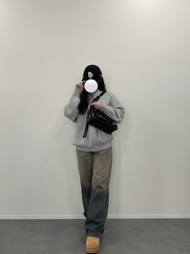 「KANGOL（カンゴール）のアイテム（ニット/セーター）」を使った、ゆいころさん（レディース・158cm）の秋コーディネート