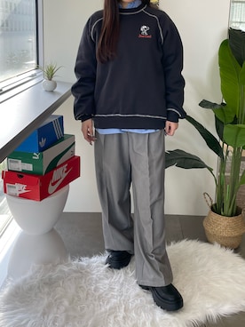 「PEANUTS（ピーナッツ）のアイテム」を使った、ゆいころさん（レディース・158cm）の秋コーディネート