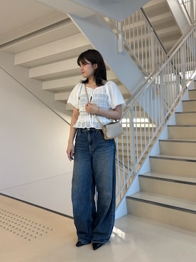 「IACUCCI（イアクッチ）のアイテム」を使った、karinさん（レディース・158cm）の夏コーディネート