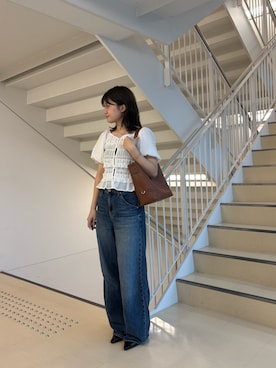 「IACUCCI（イアクッチ）のアイテム」を使った、karinさん（レディース・158cm）の夏コーディネート