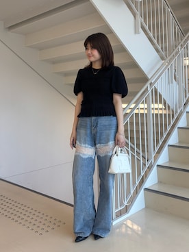 「IACUCCI（イアクッチ）のアイテム」を使った、karinさん（レディース・158cm）の夏コーディネート