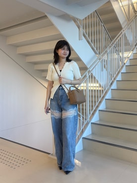 「IACUCCI（イアクッチ）のアイテム」を使った、karinさん（レディース・158cm）の夏コーディネート