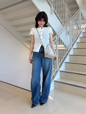 「IACUCCI（イアクッチ）のアイテム」を使った、karinさん（レディース・158cm）の夏コーディネート