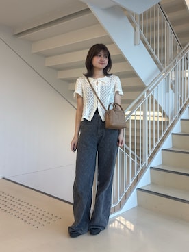 「IACUCCI（イアクッチ）のアイテム」を使った、karinさん（レディース・158cm）の夏コーディネート