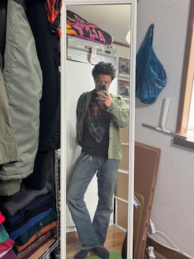 「アイテム（ミリタリージャケット）」を使った、renfashionoldさん（メンズ・166cm・20代）の秋コーディネート