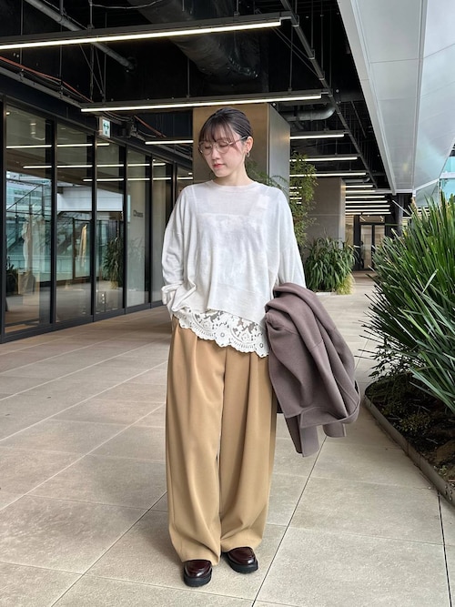 Curensology(カレンソロジー)/ハイゲージレースニットプルオーバー