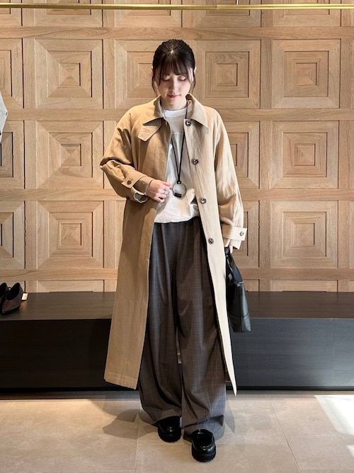 Curensology(カレンソロジー)/リネンウールステンカラーコート（ステン