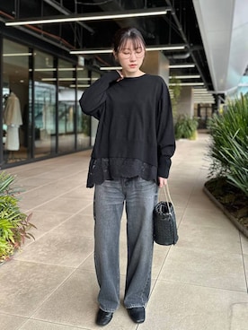 「アイテム（ピーコート）」を使った、miyaさん（レディース・162cm）の冬コーディネート