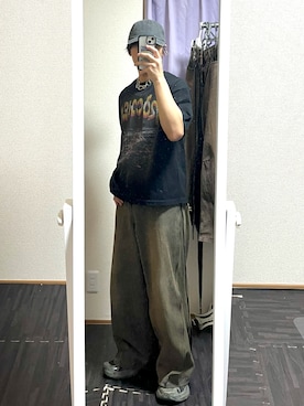 「アイテム（帽子）」を使った、やまやまださん（メンズ・164cm）の夏コーディネート