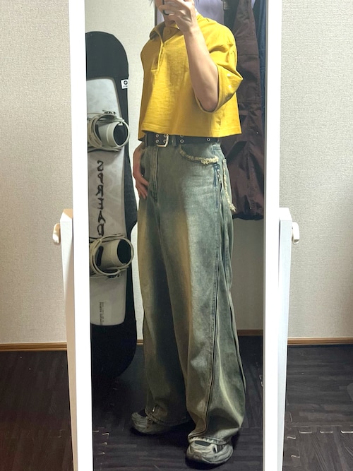GRANCY】Ziplayered Wideshort Poloshirt / ジップレイヤード