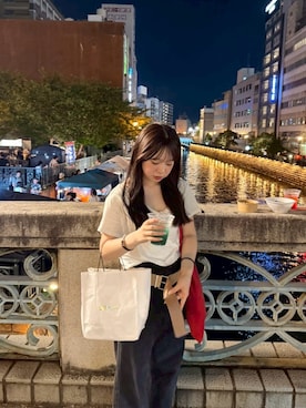 「mystic（ミスティック）のアイテム」を使った、yamaguchi kiraさん（レディース・157cm）の夏コーディネート