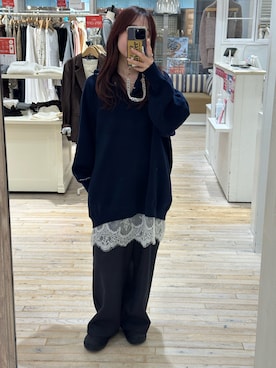 「mystic（ミスティック）のアイテム（シャツ/ブラウス）」を使った、148cmharukaさん（レディース・148cm）の冬コーディネート