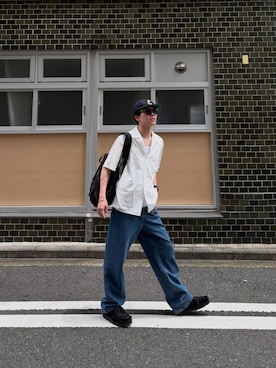 「Clarks（クラークス）のアイテム」を使った、ユダ さん（メンズ・168cm）の夏コーディネート