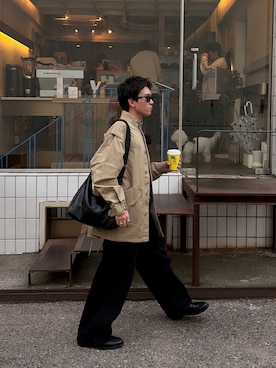 「アイテム（ミリタリージャケット）」を使った、ユダ さん（メンズ・168cm）の秋コーディネート