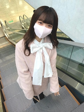 「ジャケットコート」｜「アイテム（ジャケット/アウター）」を使った、hinaさん（レディース・149cm）の冬コーディネート