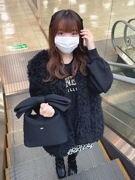 「one after another NICE CLAUP（ワンアフターアナザーナイスクラップ）のアイテム（スウェット）」を使った、hinaさん（レディース・149cm）の秋コーディネート