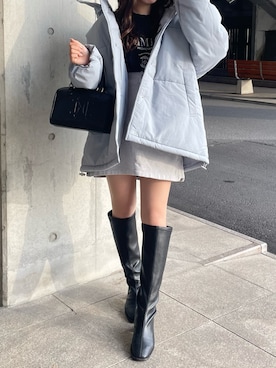 「one after another NICE CLAUP（ワンアフターアナザーナイスクラップ）のアイテム（ダウンジャケット/コート）」を使った、hinaさん（レディース・149cm）の秋コーディネート