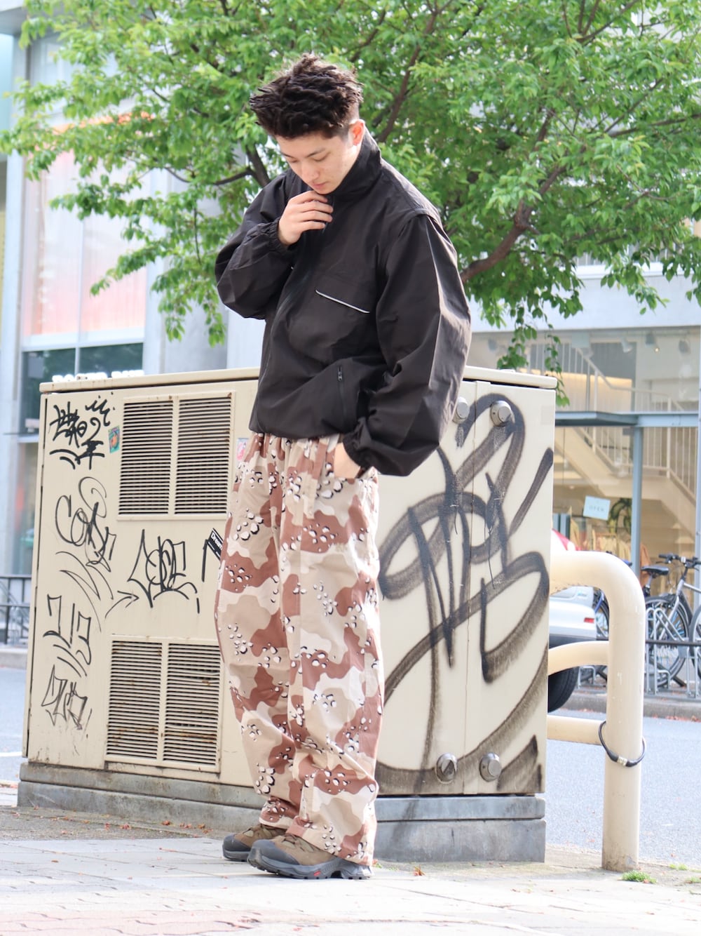 KEBOZのナイロンジャケットを使ったメンズ人気ファッション