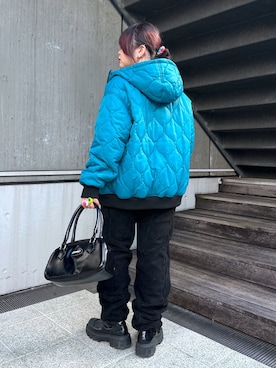 那須川梨々さん（レディース・152cm）の冬コーディネート