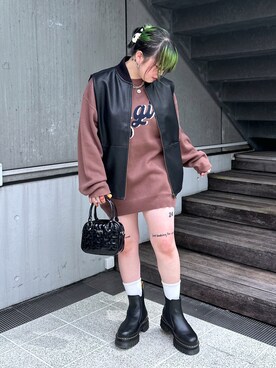 那須川梨々さん（レディース・152cm）の秋コーディネート