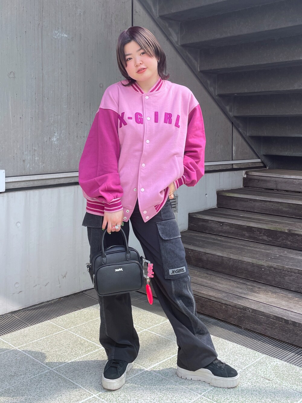 那須川梨々(X-girl Store)｜X-girlのデニムパンツを使った  