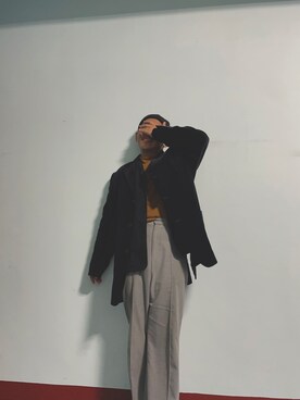 「通勤穿搭」｜「アイテム（ジャケット/アウター）」を使った、Ming さん（メンズ・165cm）の冬コーディネート