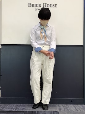 「ワイシャツ」｜「アイテム（財布/小物）」を使った、BRICK HOUSE シャツ工房 宮崎イオンモール店さん（レディース・160cm）の春コーディネート