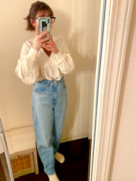 「WC（ダブル シー）のアイテム（スマホケース/カバー）」を使った、moepさん（レディース・154cm）の春コーディネート