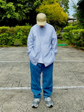 「nanamica（ナナミカ）のアイテム（シャツ/ブラウス）」を使った、ls901100さん（メンズ・173cm）の春コーディネート