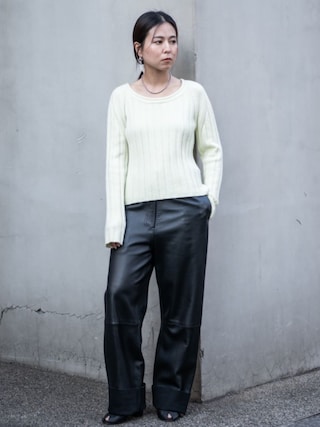 【BACCA】ウールカシミヤリブニットプルオーバー バッカ BACCA ウールカシミヤリブニットプルオーバー （53