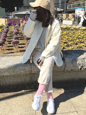 「JOURNAL STANDARD relume（ジャーナルスタンダード　レリューム）のアイテム（ブルゾン）」を使った、Ⓜ️さん（レディース・161cm）の春コーディネート