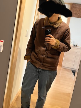 「パタゴニア」｜「アイテム（ブルゾン）」を使った、ko8ya4さん（メンズ・174cm）の冬コーディネート