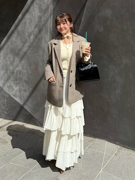 「ティアードスカート」｜hakanaさん（レディース・148cm）の秋コーディネート