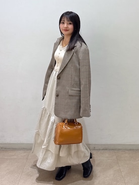 「長袖ワンピース」｜hakanaさん（レディース・148cm）の冬コーディネート