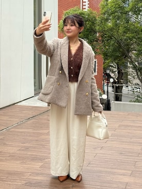 「アイテム（チェスターコート）」を使った、hakanaさん（レディース・148cm）の秋コーディネート