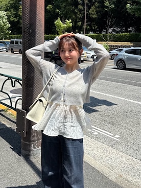 「アイテム（デニムパンツ）」を使った、hakanaさん（レディース・148cm）の秋コーディネート