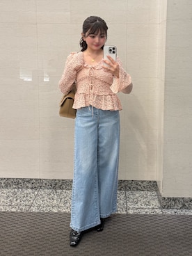 「FREE'S MART（フリーズマート）のアイテム（パンツ）」を使った、hakanaさん（レディース・148cm）の春コーディネート