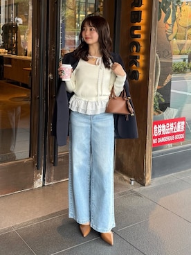 「FREE'S MART（フリーズマート）のアイテム（パンツ）」を使った、hakanaさん（レディース・148cm）の春コーディネート