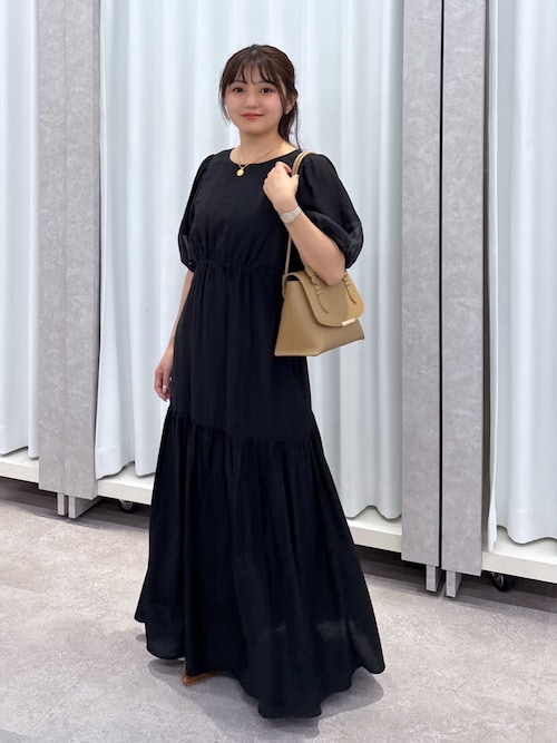 ★新品未使用品★ランタンスリーブフロントワンピース セール】◇【3サイズ展開XS-M】ランタンスリーブバックリボン