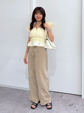 「低身長」｜「アイテム（キャミソール）」を使った、hakanaさん（レディース・148cm）の夏コーディネート
