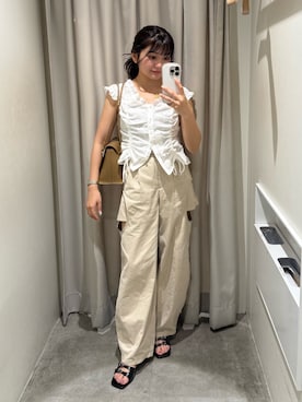 「低身長」｜「アイテム（キャミソール）」を使った、hakanaさん（レディース・148cm）の夏コーディネート