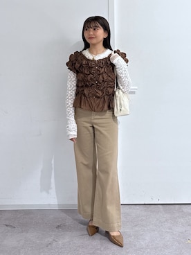 「FREE'S MART（フリーズマート）のアイテム（パンツ）」を使った、hakanaさん（レディース・148cm）の秋コーディネート